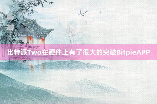 比特派Two在硬件上有了很大的突破BitpieAPP