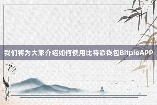 我们将为大家介绍如何使用比特派钱包BitpieAPP