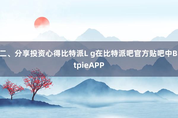 二、分享投资心得比特派L g在比特派吧官方贴吧中BitpieAPP