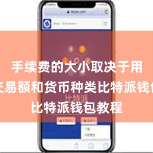 手续费的大小取决于用户的交易额和货币种类比特派钱包教程