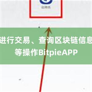 进行交易、查询区块链信息等操作BitpieAPP