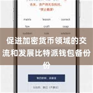 促进加密货币领域的交流和发展比特派钱包备份